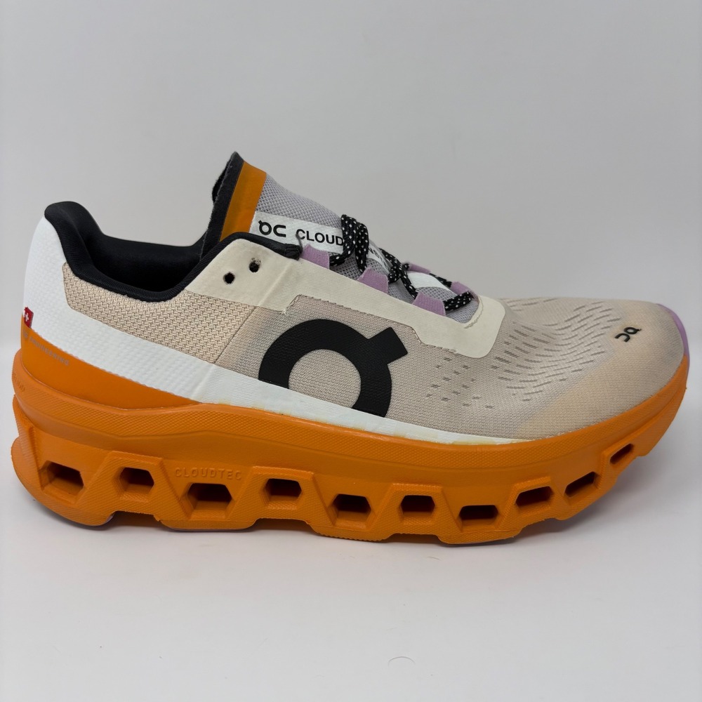 On Cloudmonster Women's Size 9 Cream Orange White Running Shoes (61.98652)